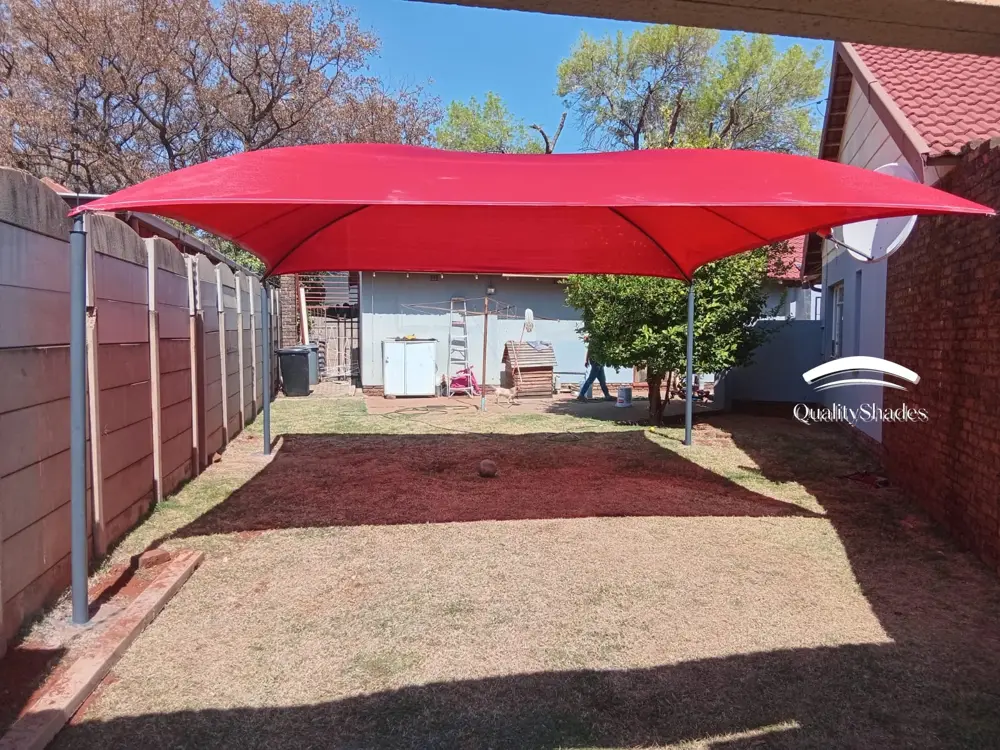 Red shade, double carport