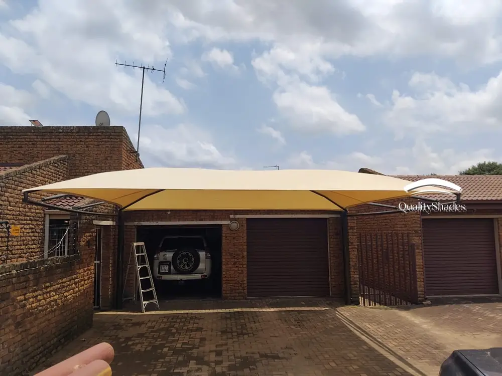 Charcoal carport, single